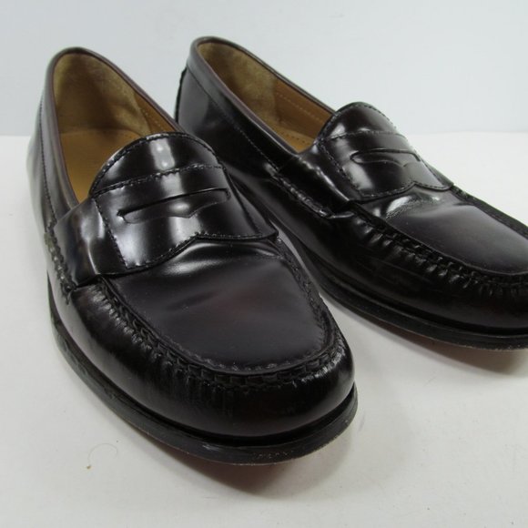 Cole Haan Burgundy Black Mens Loafers 9.5 D - Picture 1 of 8